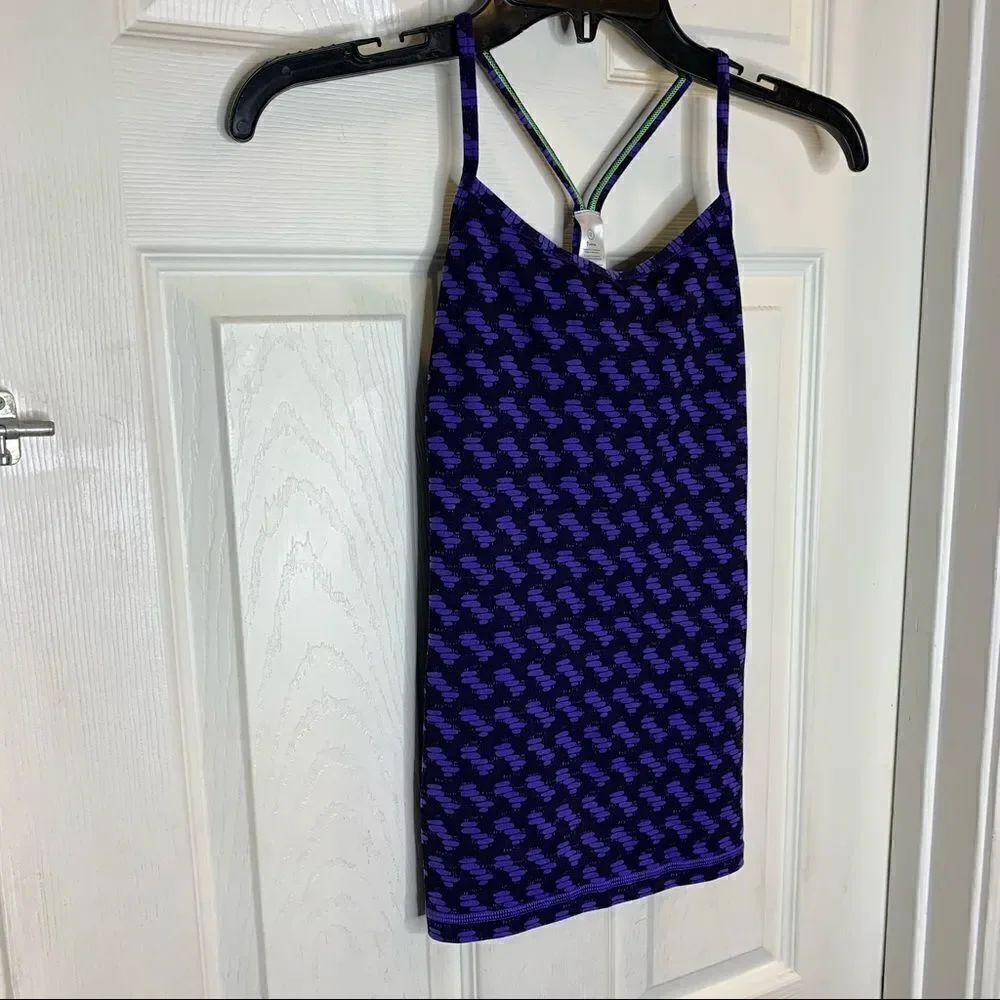 Ivivva tank top purple and black size 12